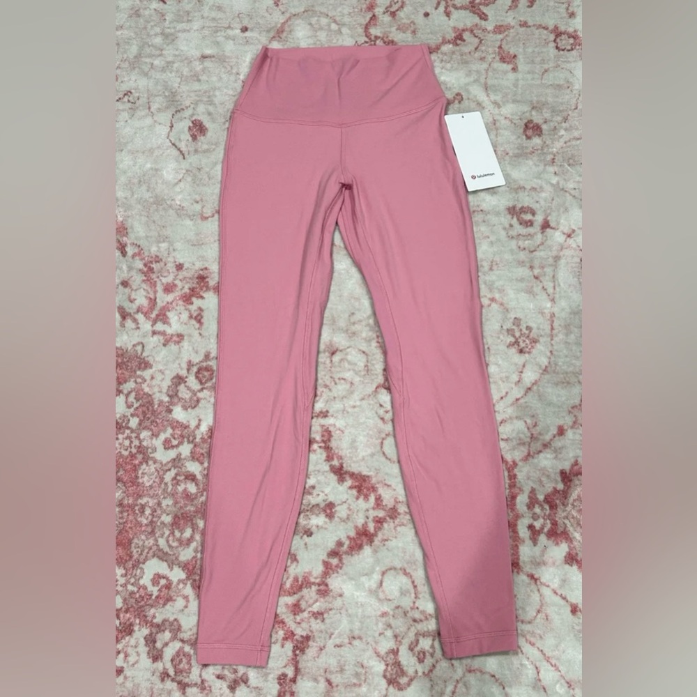 Pink lululemon align leggings 28”